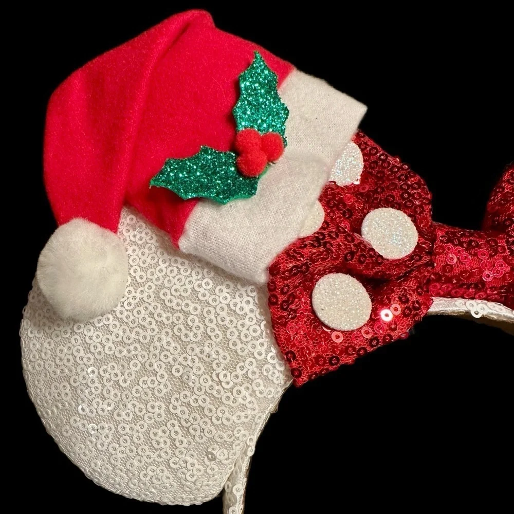 Women’s Disney Inspired Handmade Holiday Sequin Minnie Ears Headband - NWOT
